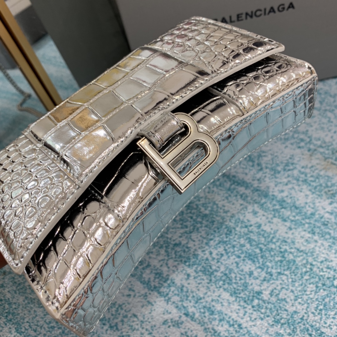 Ba1en*iaga Hourglass Wallet Silver/Grey/Gold/Green/Black For Women 7.6in/19cm 6560502UDF71000