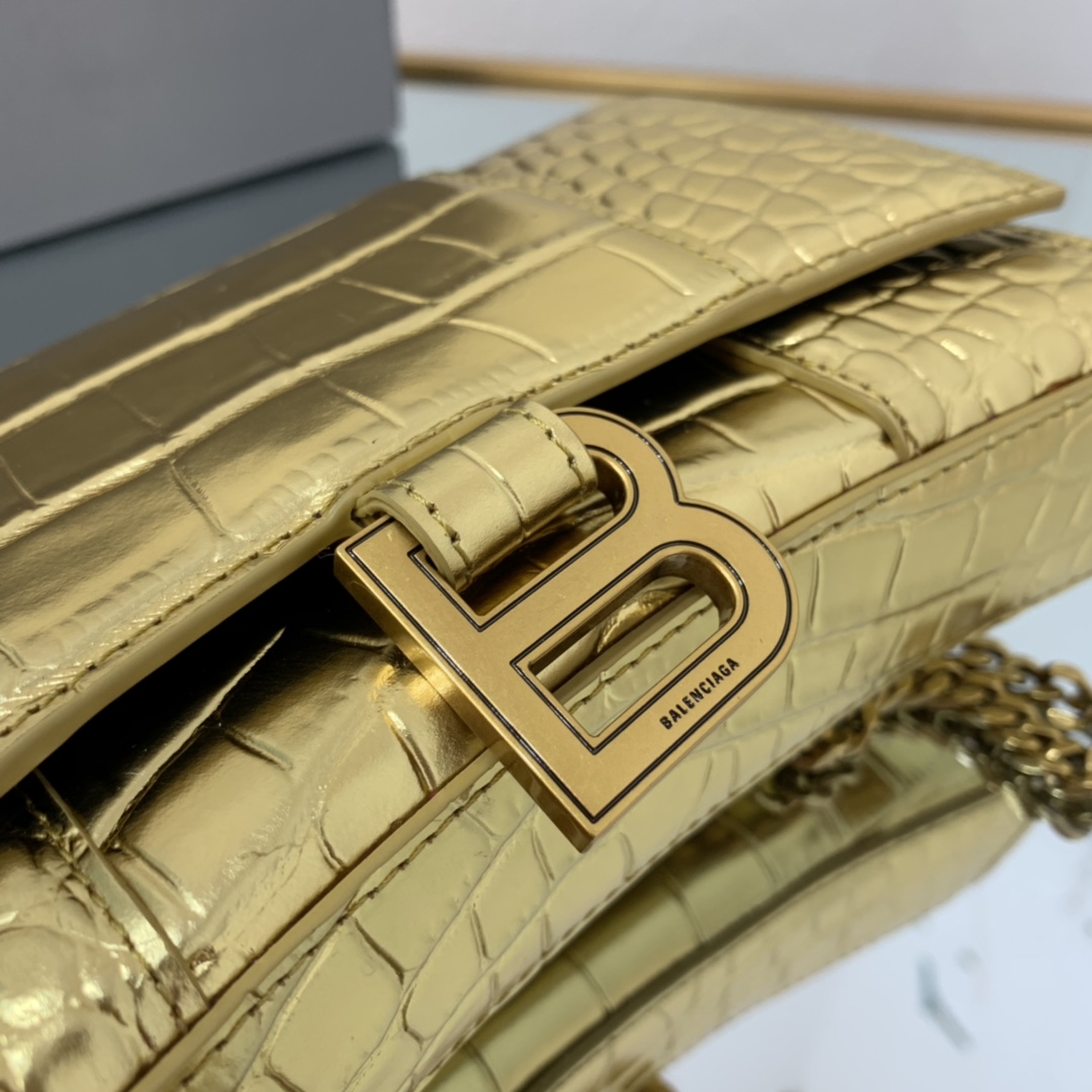 Ba1en*iaga Hourglass Wallet Silver/Grey/Gold/Green/Black For Women 7.6in/19cm 6560502UDF71000