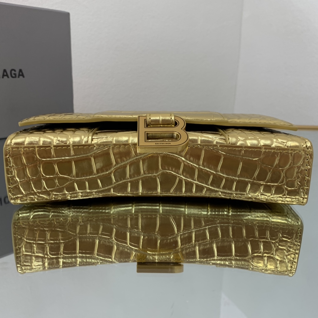 Ba1en*iaga Hourglass Wallet Silver/Grey/Gold/Green/Black For Women 7.6in/19cm 6560502UDF71000