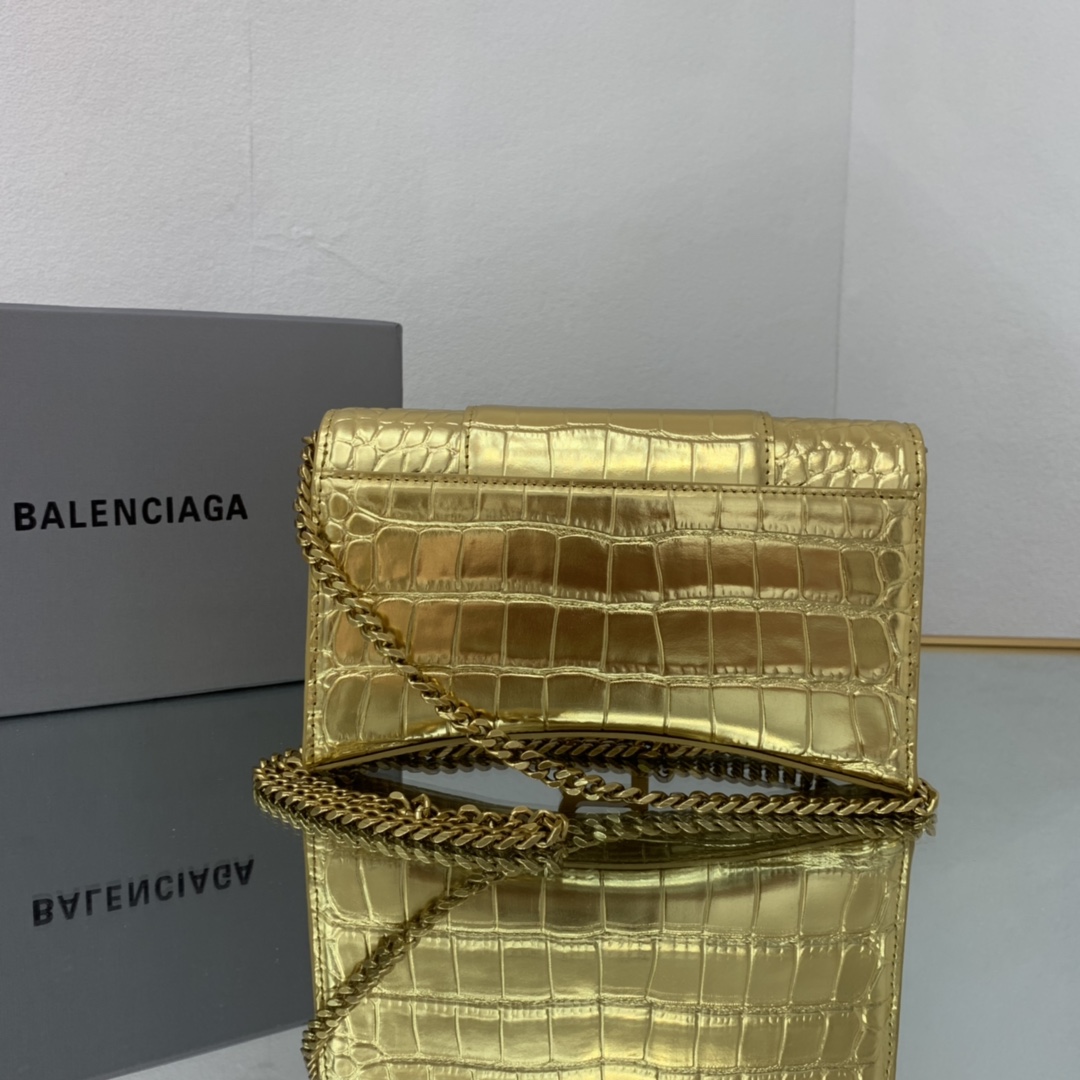 Ba1en*iaga Hourglass Wallet Silver/Grey/Gold/Green/Black For Women 7.6in/19cm 6560502UDF71000