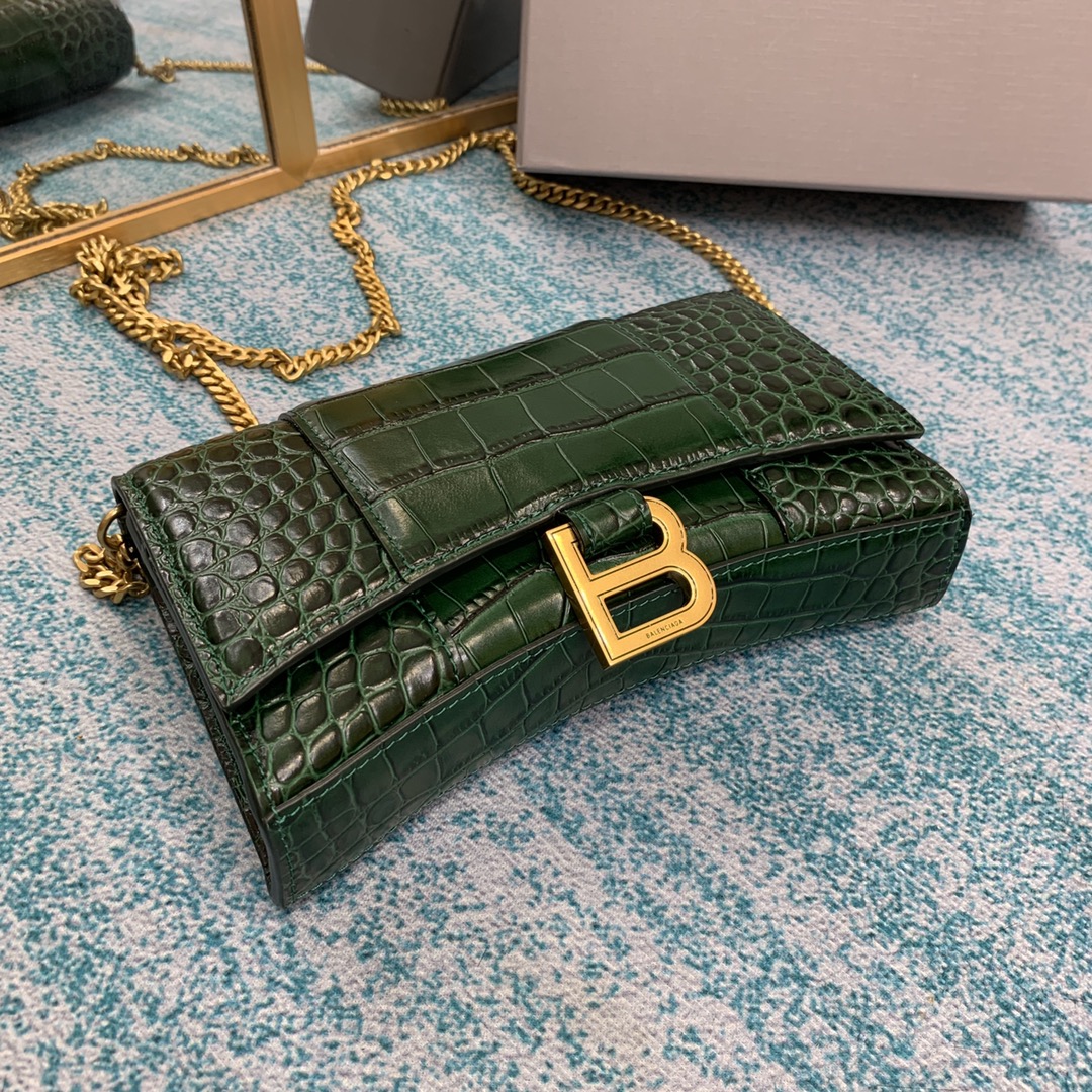 Ba1en*iaga Hourglass Wallet Pink/Burgundy/Dark Green/Black For Women 7.6in/19cm 6560501LRGM6310