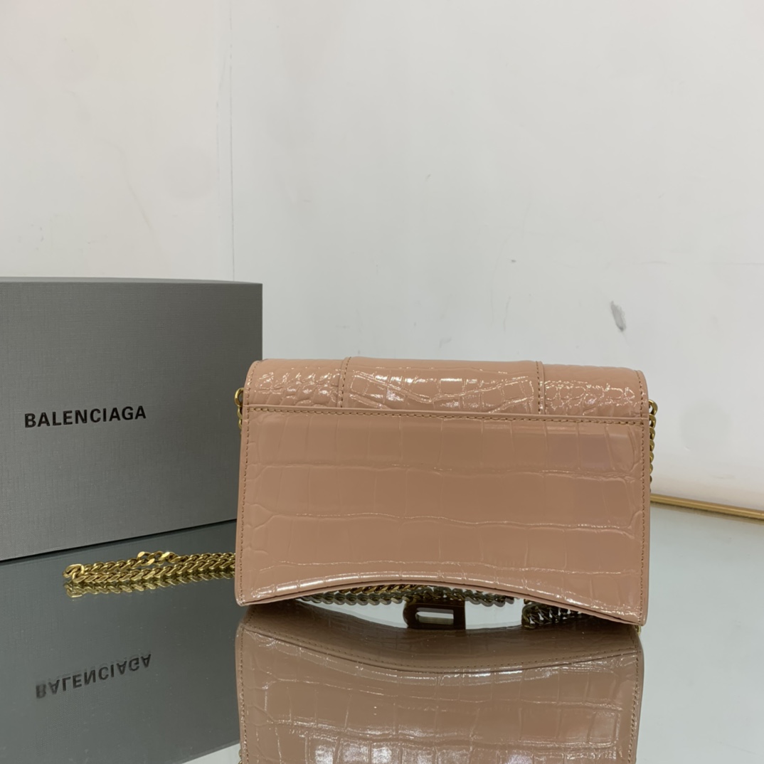 Ba1en*iaga Hourglass Wallet Black/Light Orange For Women 7.6in/19cm 6560501QJ4M1000