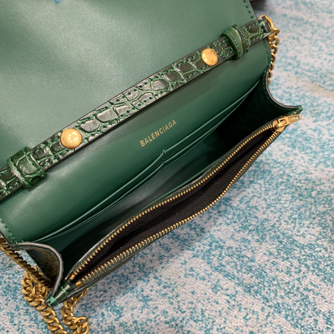 Ba1en*iaga Hourglass Wallet Pink/Burgundy/Dark Green/Black For Women 7.6in/19cm 6560501LRGM6310
