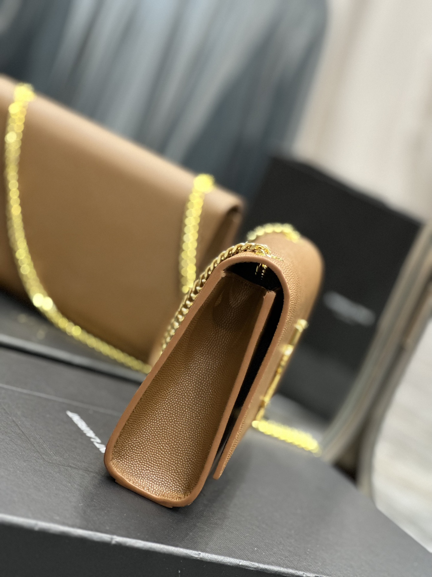 Sa1nt Lau*nt Kate Chain Bag Brown For Women 9.4in/24cm