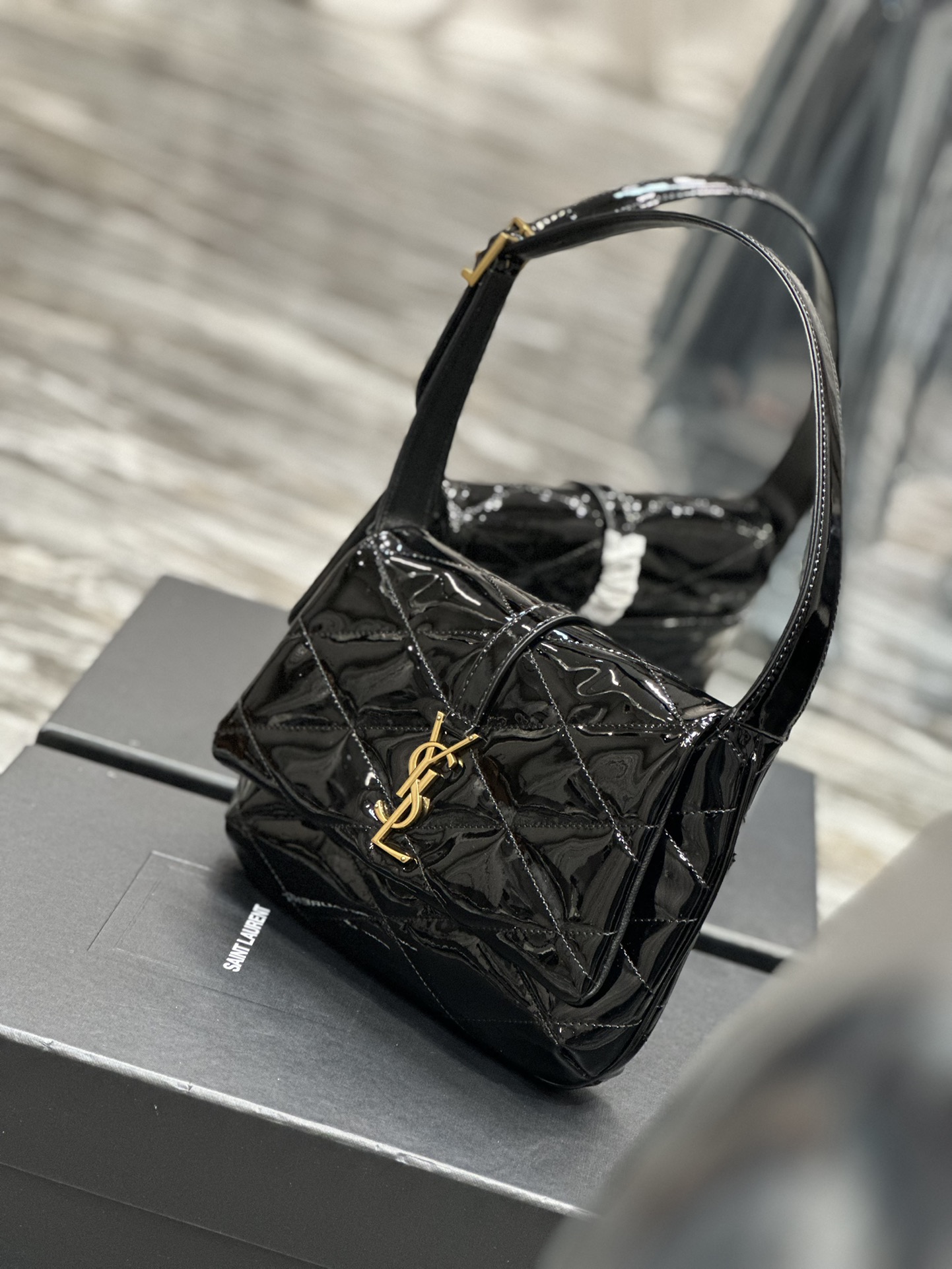 Sa1nt Lau*nt Le 5a7 Shoulder Bag Black For Women 9.4in/24cm SLAU-WY2177
