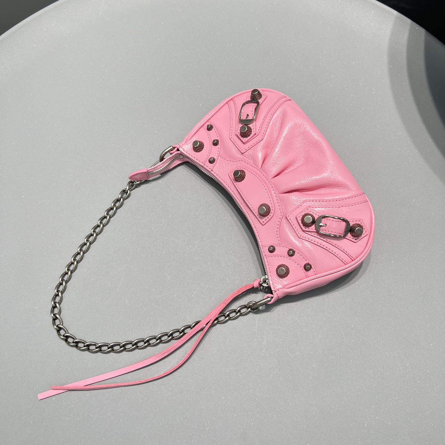 Ba1en*iaga Le Cagole Mini Bag Black/White/Pink For Women 8.2in/20.8cm 6958141VG9Y1000