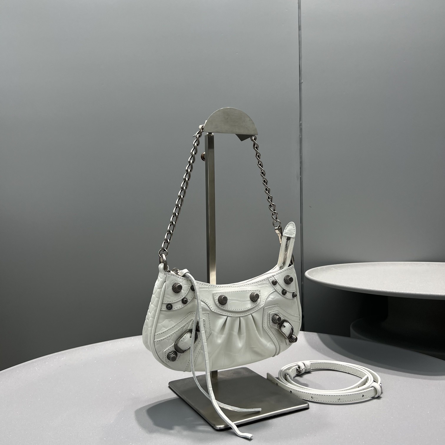 Ba1en*iaga Le Cagole Mini Bag Black/White/Pink For Women 8.2in/20.8cm 6958141VG9Y1000