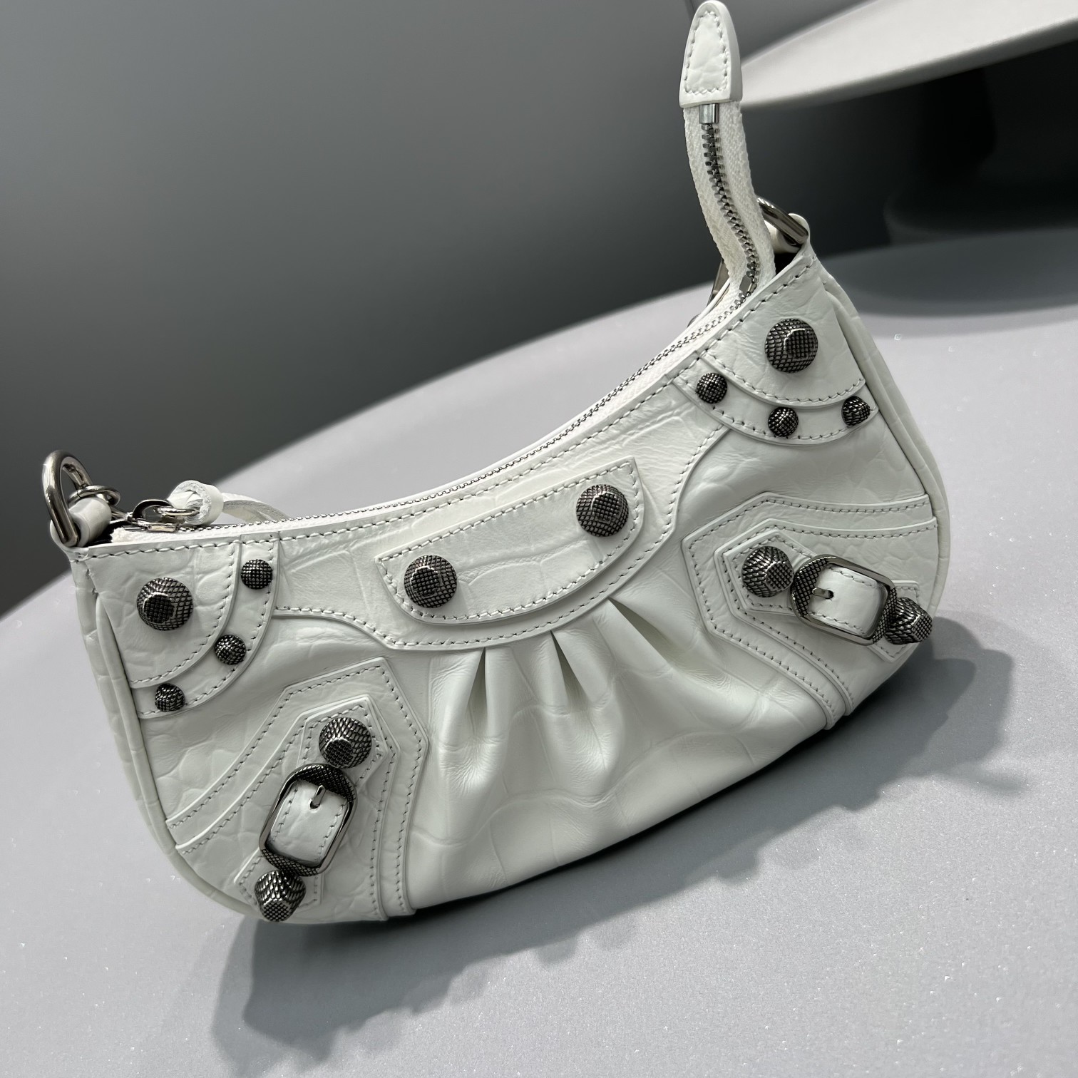 Ba1en*iaga Le Cagole Mini Bag Black/White/Pink For Women 8.2in/20.8cm 6958141VG9Y1000