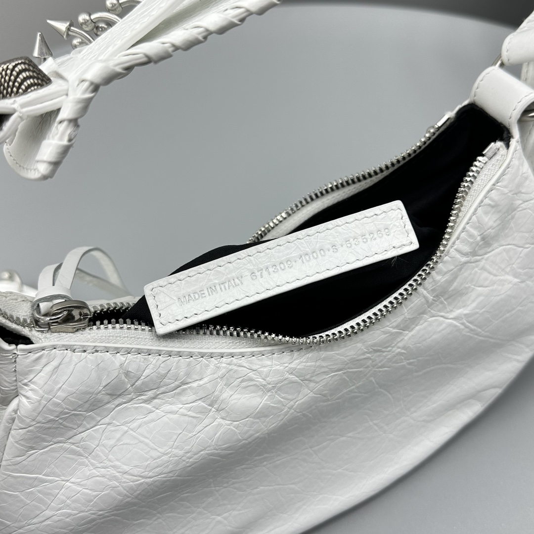 Ba1en*iaga Le Cagole XS Shoulder Bag Black/White For Women 10.2in/26cm 671309210G81000