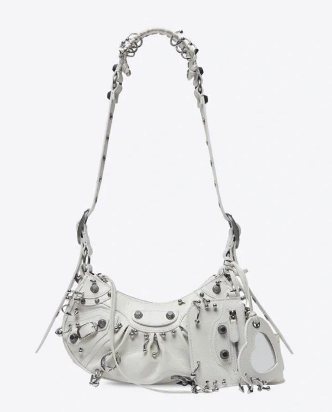 Ba1en*iaga Le Cagole XS Shoulder Bag Black/White For Women 10.2in/25.9cm 671309210G81000