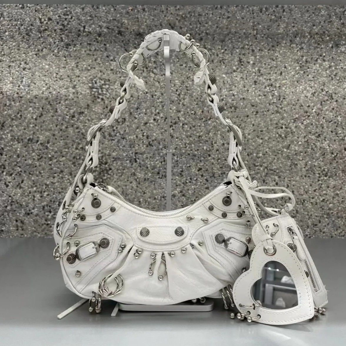 Ba1en*iaga Le Cagole XS Shoulder Bag Black/White For Women 10.2in/25.9cm 671309210G81000