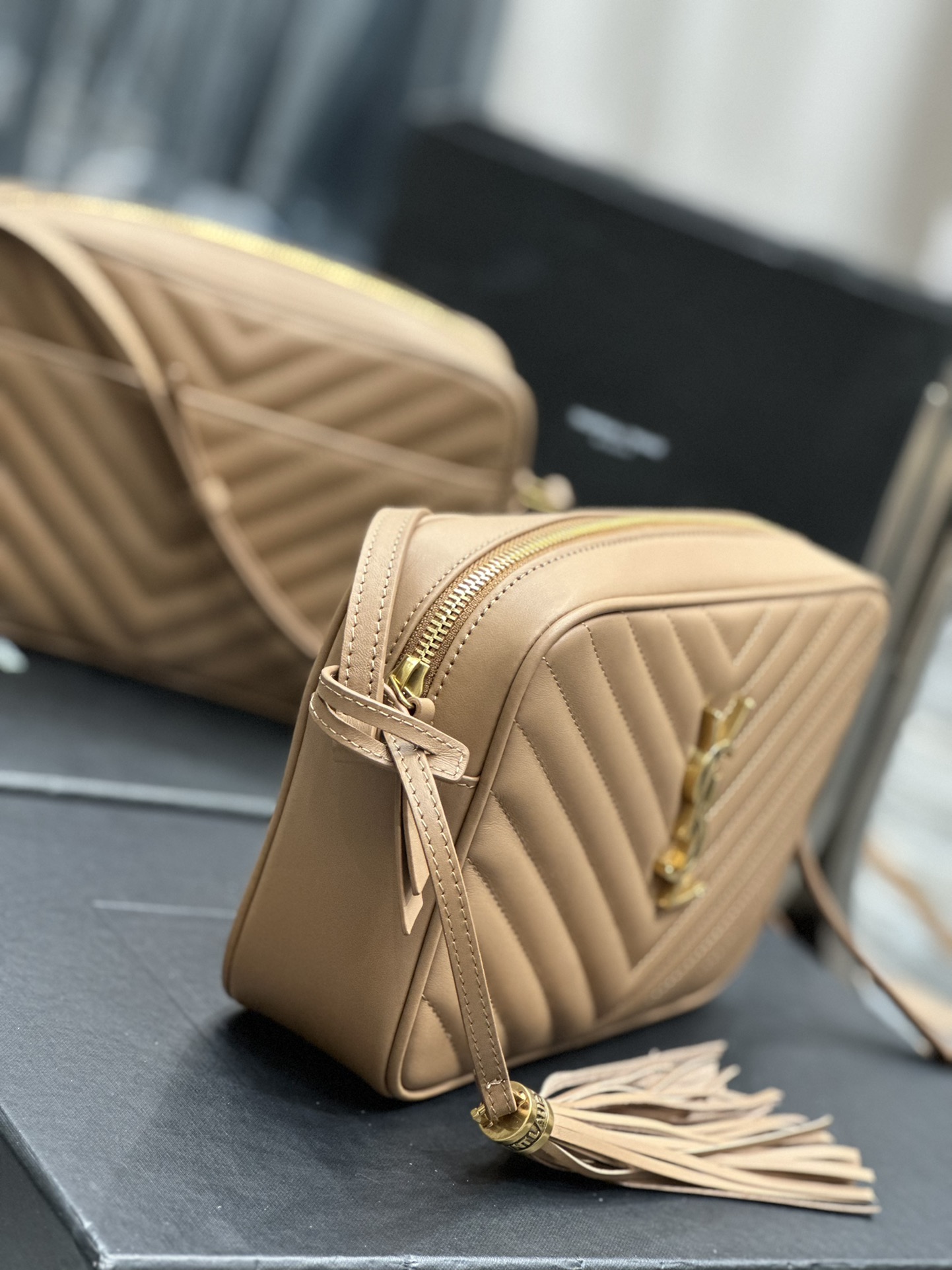 Sa1nt Lau*nt Lou Camera Bag Brown For Women 9in/23cm