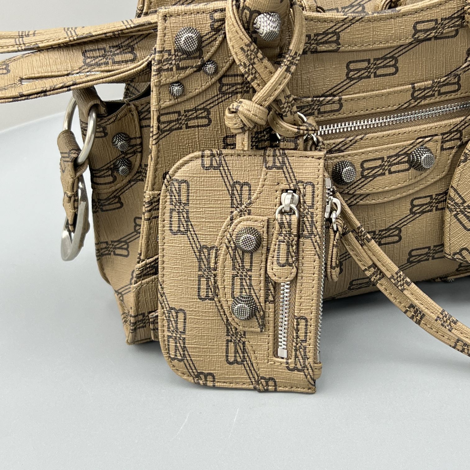 Ba1en*iaga Neo Cagole XS Handbag Blue/Caramel For Women 10.2in/26cm