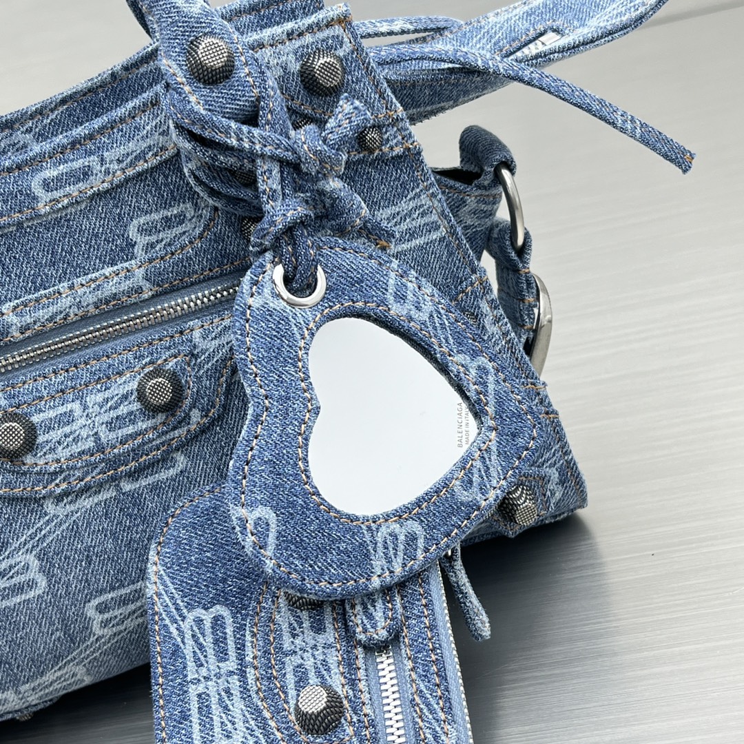 Ba1en*iaga Neo Cagole XS Handbag Blue/Caramel For Women 10.2in/26cm