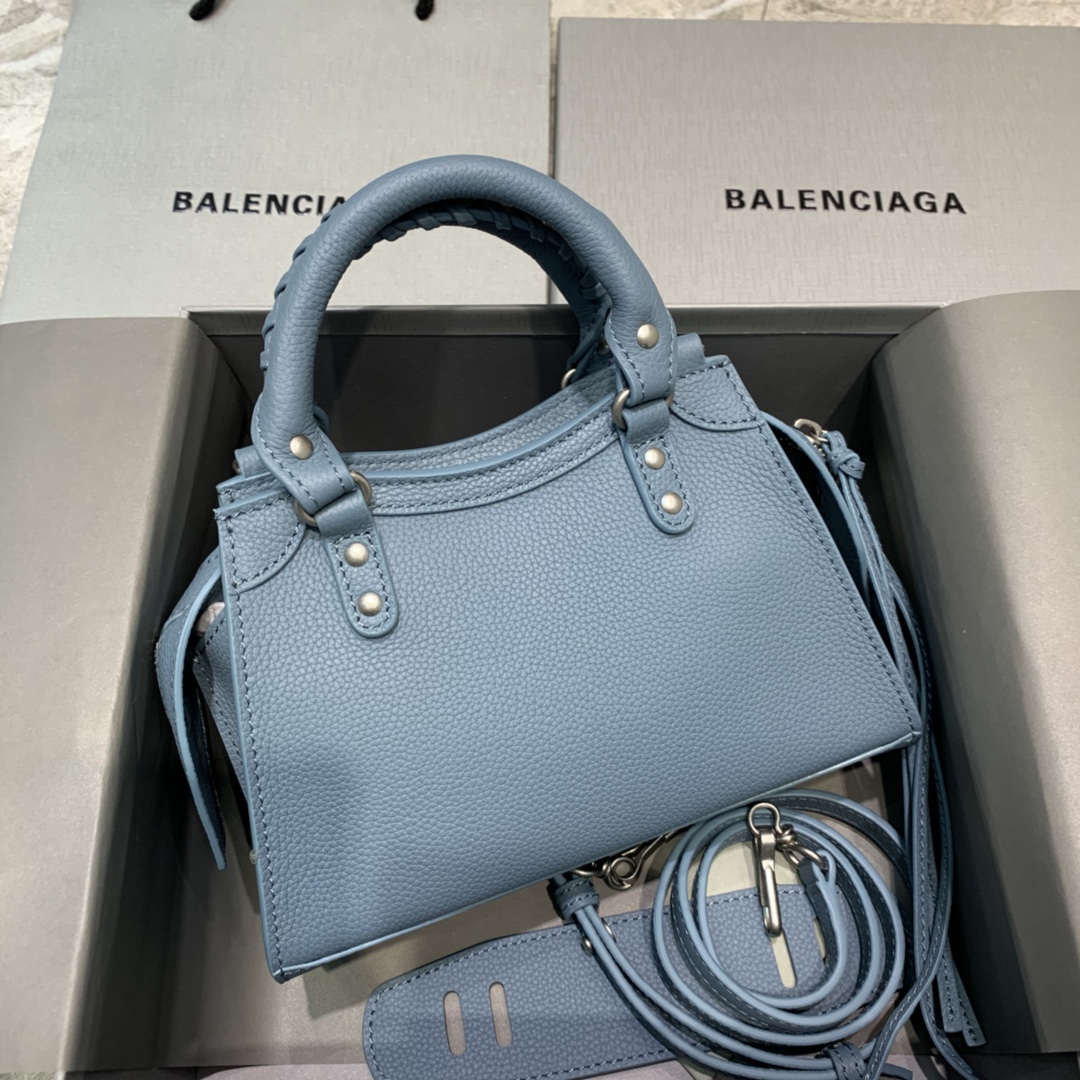 Ba1en*iaga Neo Classic Mini Handbag Black/Blue For Women 8.6in/21.8cm 69806715Y471000
