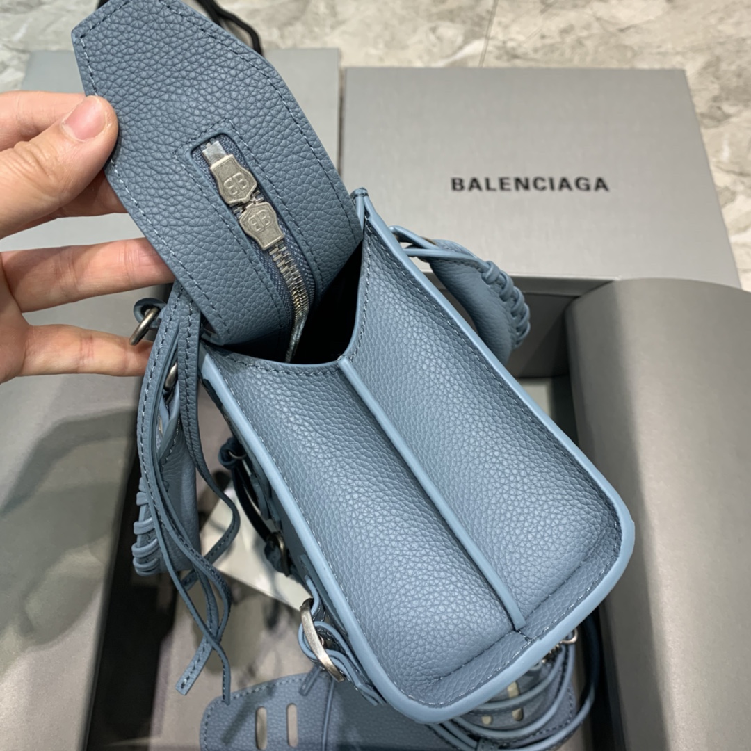 Ba1en*iaga Neo Classic Mini Handbag Black/Blue For Women 8.6in/21.8cm 69806715Y471000