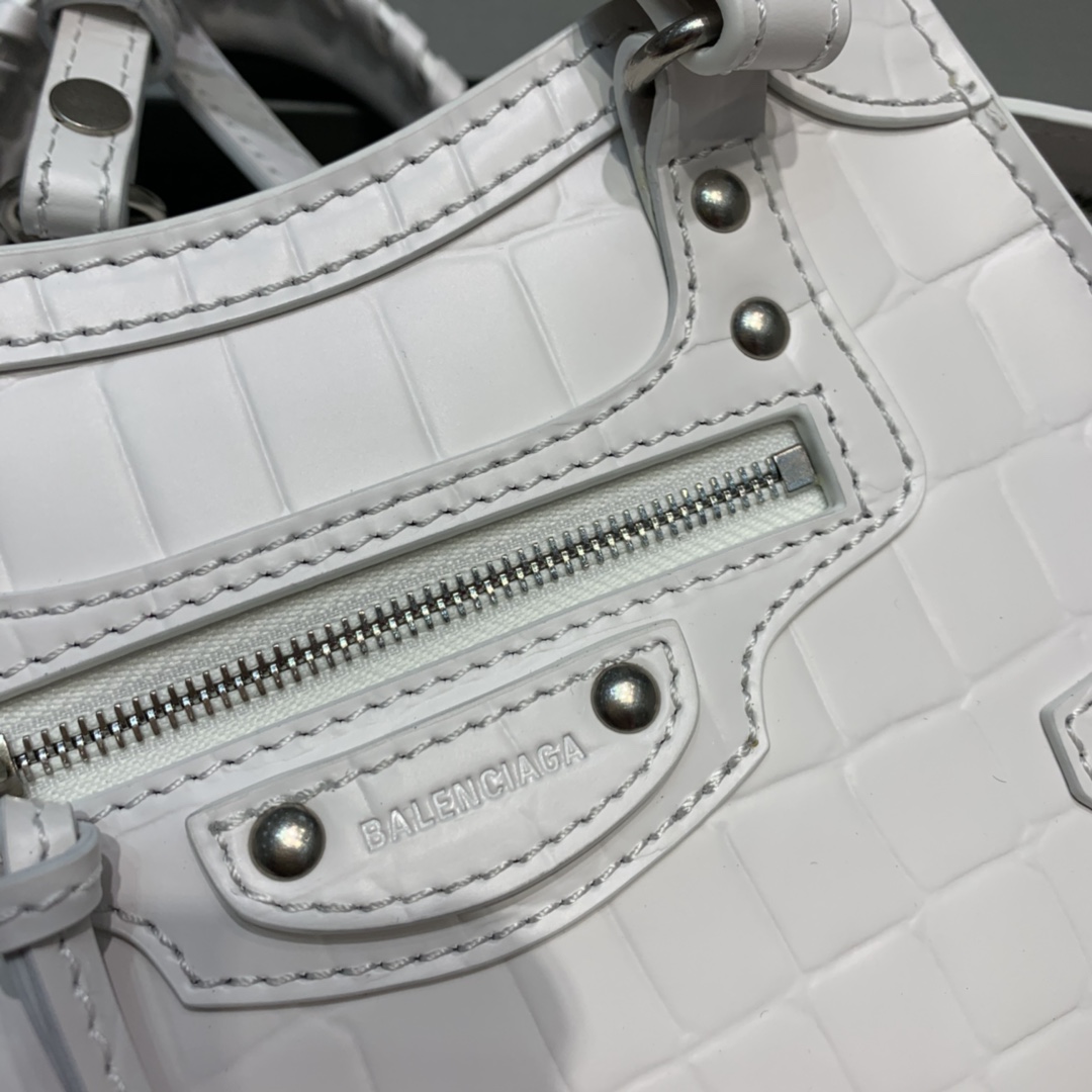 Ba1en*iaga Neo Classic Mini Handbag Black/White For Women 8.6in/21.8cm