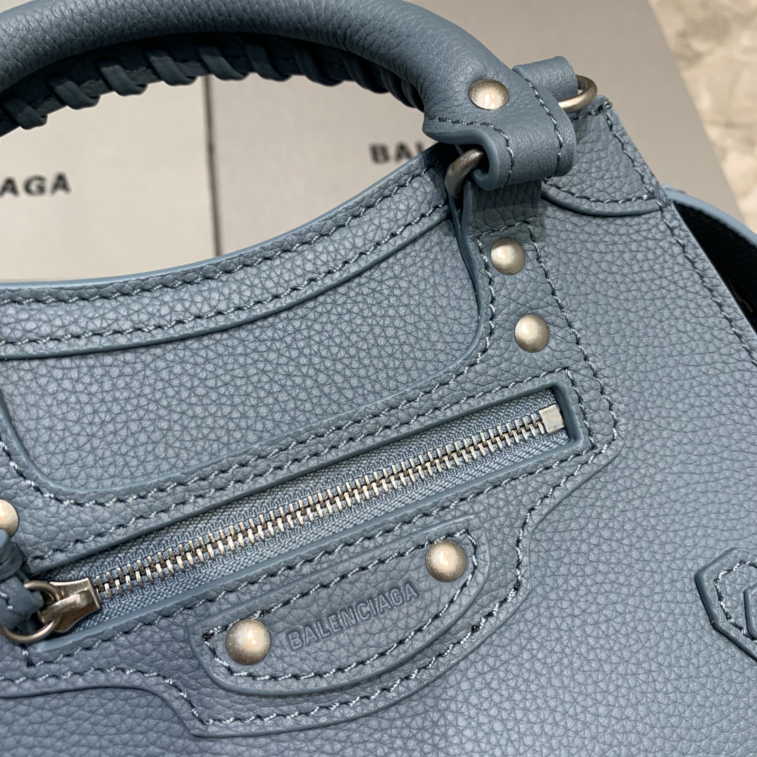 Ba1en*iaga Neo Classic Mini Handbag Black/Blue For Women 8.6in/21.8cm 69806715Y471000
