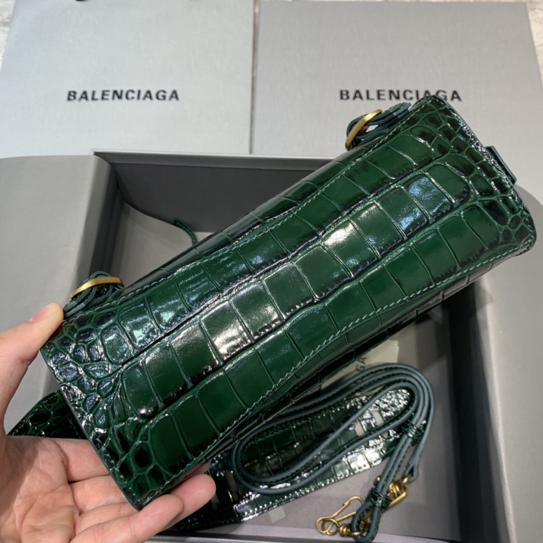 Ba1en*iaga Neo Classic Mini Handbag Black/Green For Women 8.6in/21.8cm