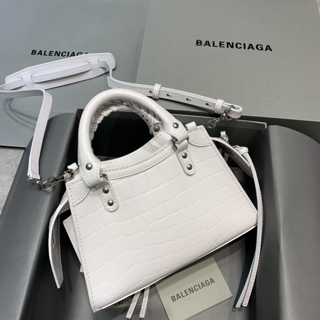 Ba1en*iaga Neo Classic Mini Handbag Black/White For Women 8.6in/21.8cm