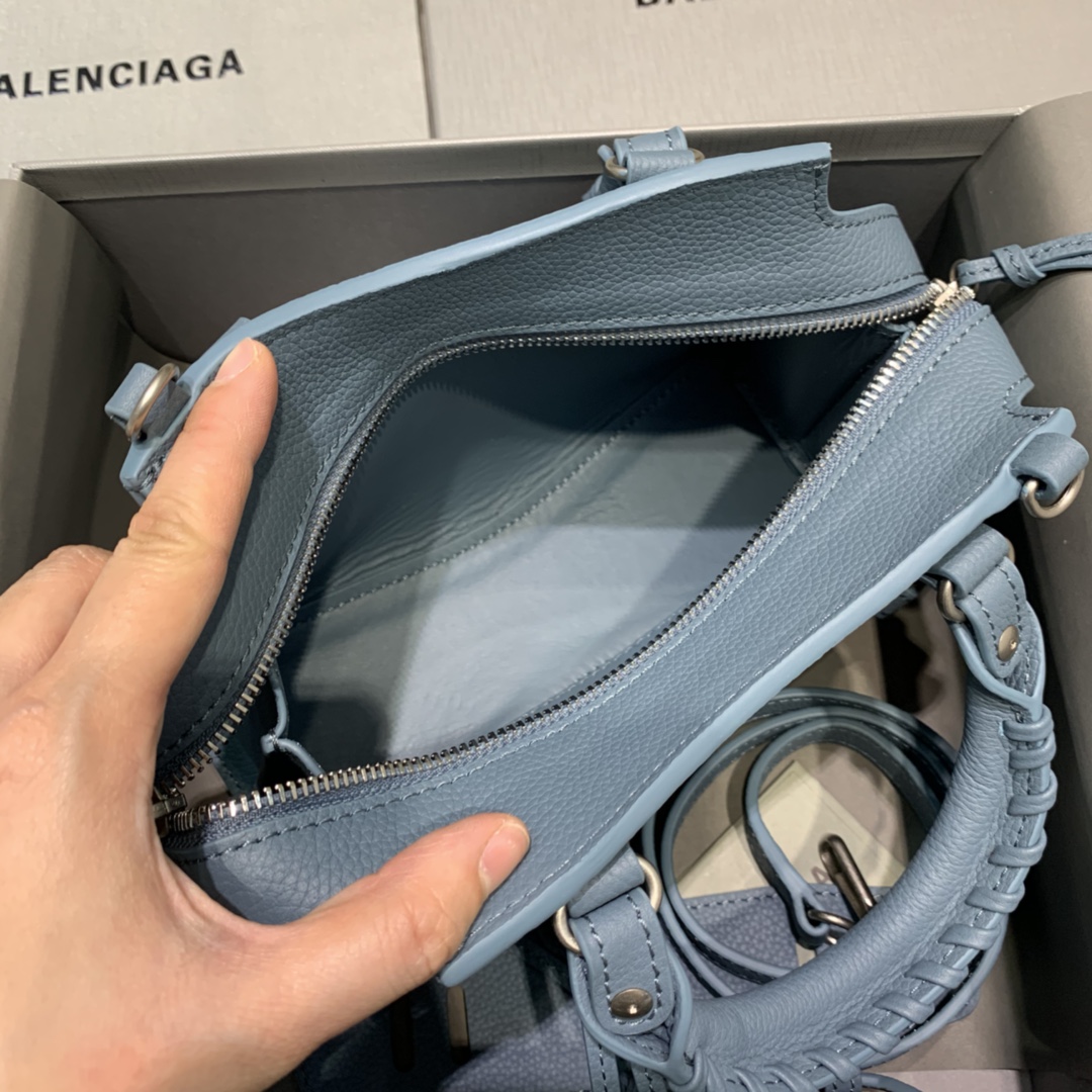 Ba1en*iaga Neo Classic Mini Handbag Black/Blue For Women 8.6in/21.8cm 69806715Y471000