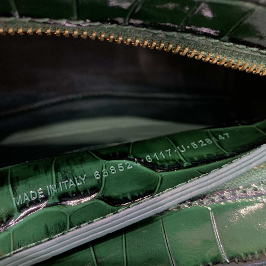 Ba1en*iaga Neo Classic Mini Handbag Black/Green For Women 8.6in/21.8cm