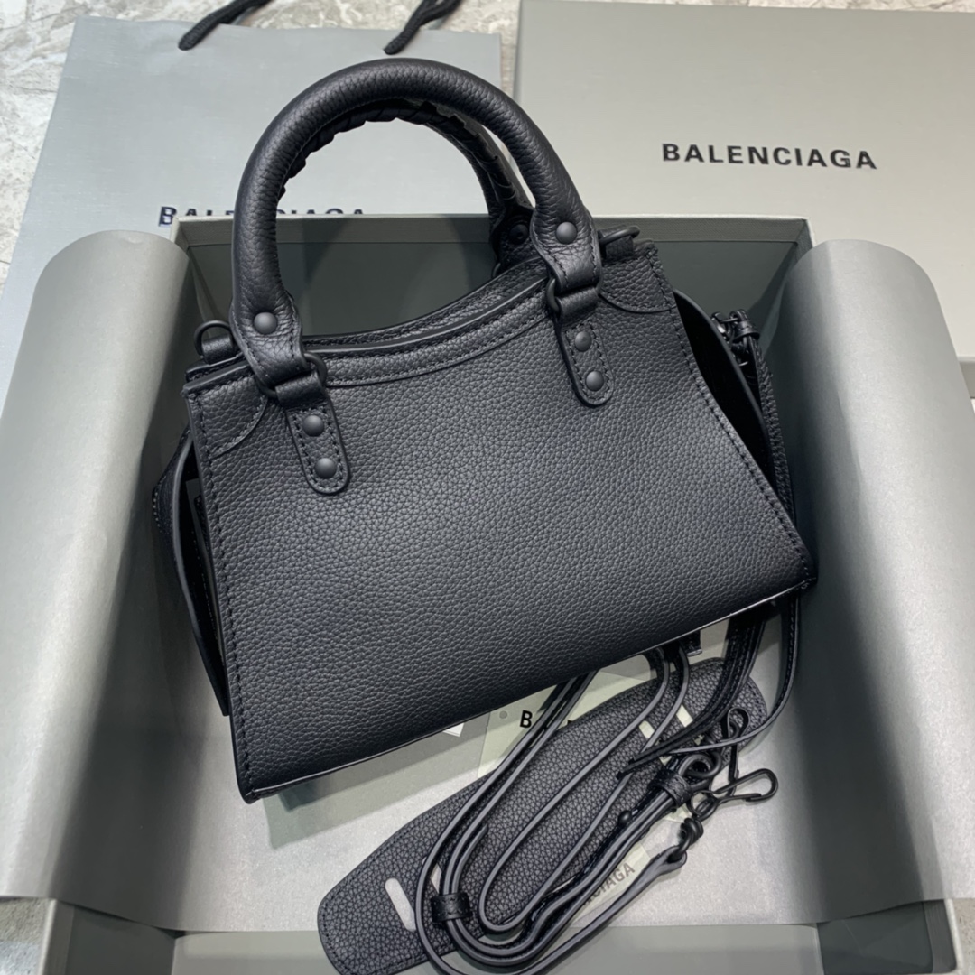 Ba1en*iaga Neo Classic Mini Handbag Black/Blue For Women 8.6in/21.8cm 69806715Y471000