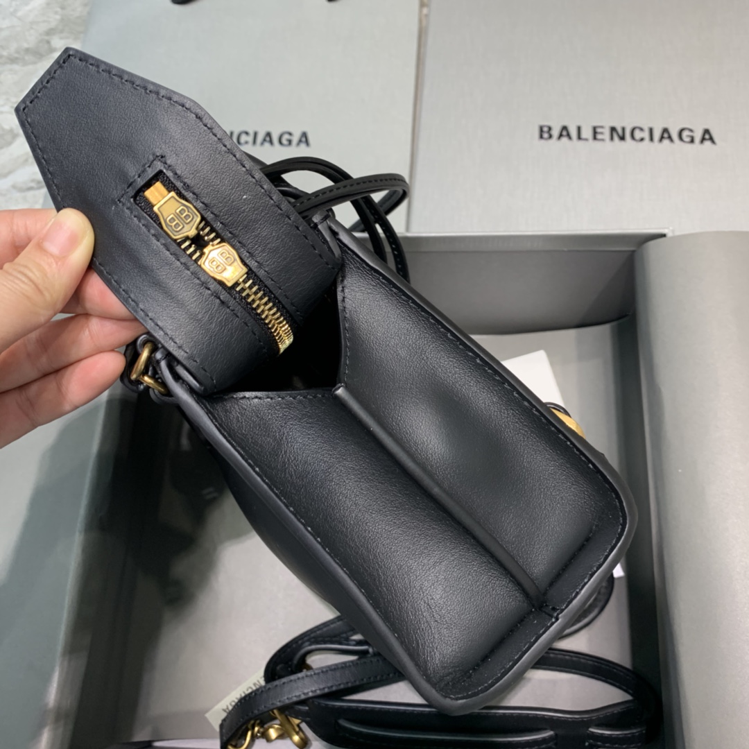 Ba1en*iaga Neo Classic Mini Handbag Black/White For Women 8.6in/21.8cm
