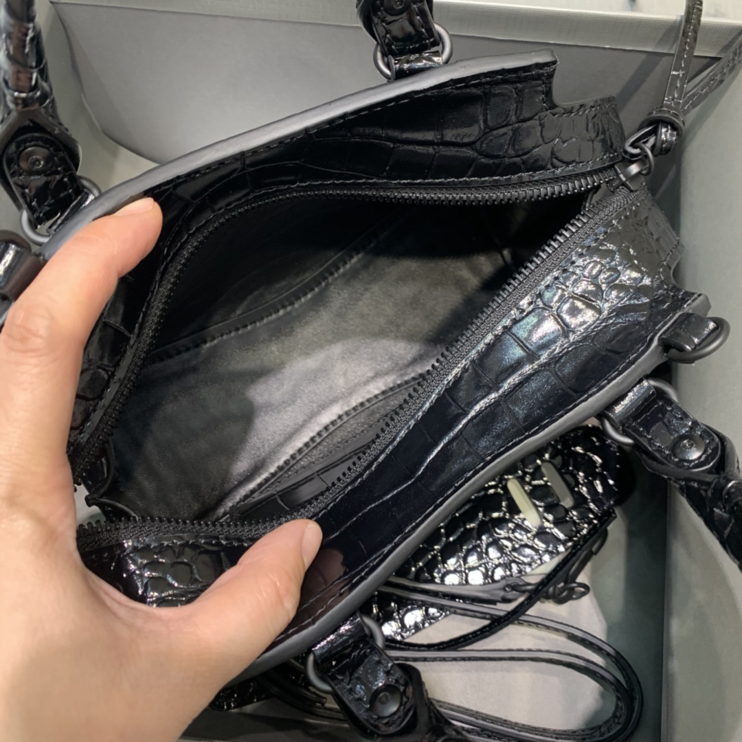 Ba1en*iaga Neo Classic Mini Handbag Black/Dark Blue/Cream/Brown/Green Khaki For Women‎ 8.6in/21.8cm