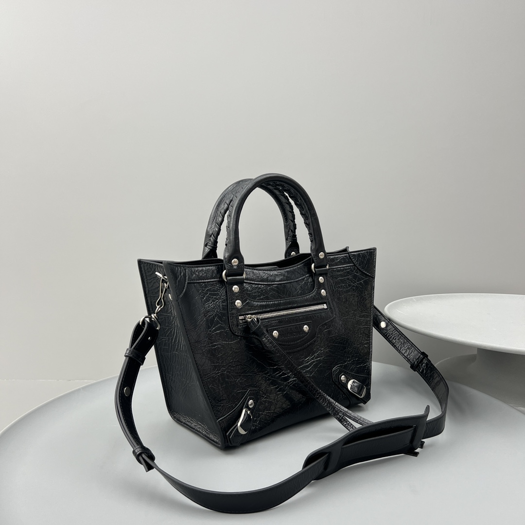 Ba1en*iaga Neo Classic Small Handbag Black For Women 13in/33cm