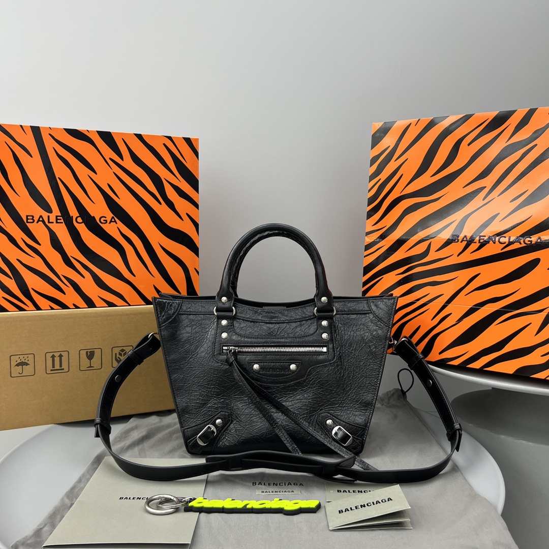 Ba1en*iaga Neo Classic Small Handbag Black For Women 13in/33cm