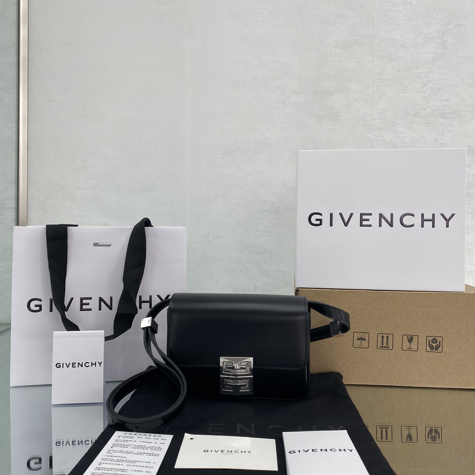 Givenchy Small 4G Bag Black/White/Pink For Women 6.5in/16.5cm