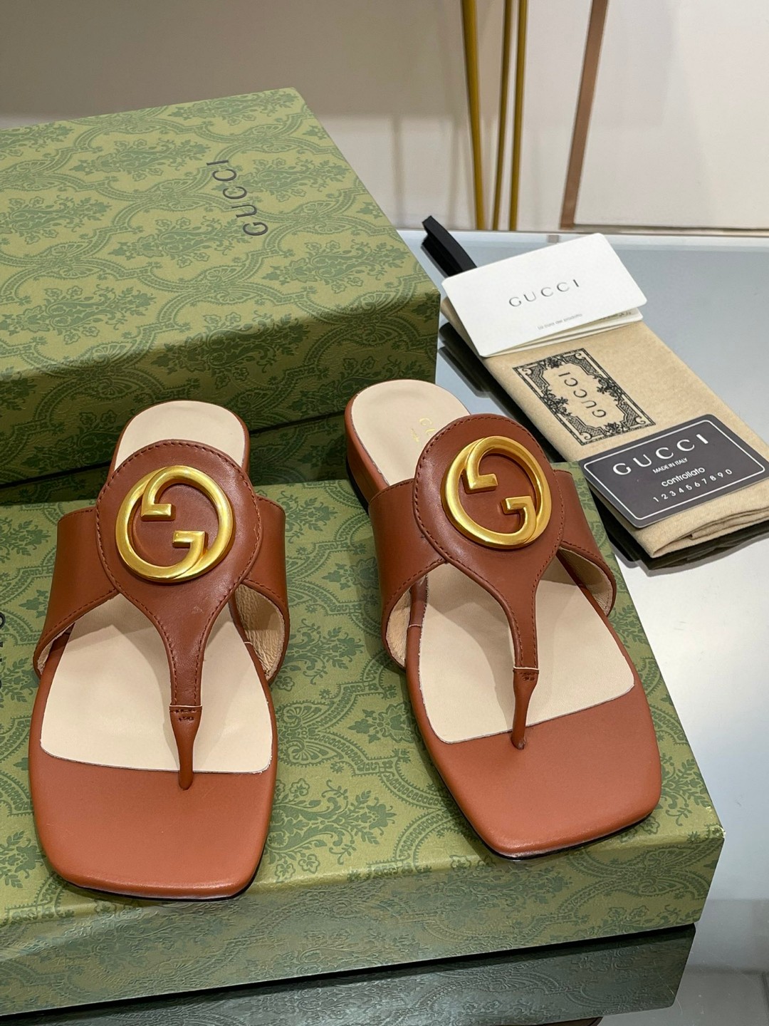 Gvc*1 Blondie Thong Sandal Brown For Women 