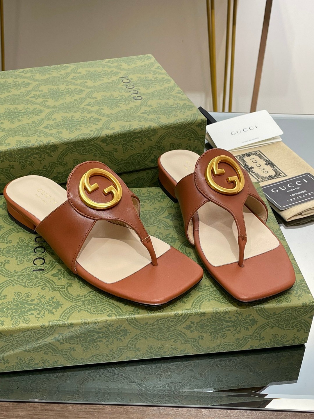 Gvc*1 Blondie Thong Sandal Brown For Women 