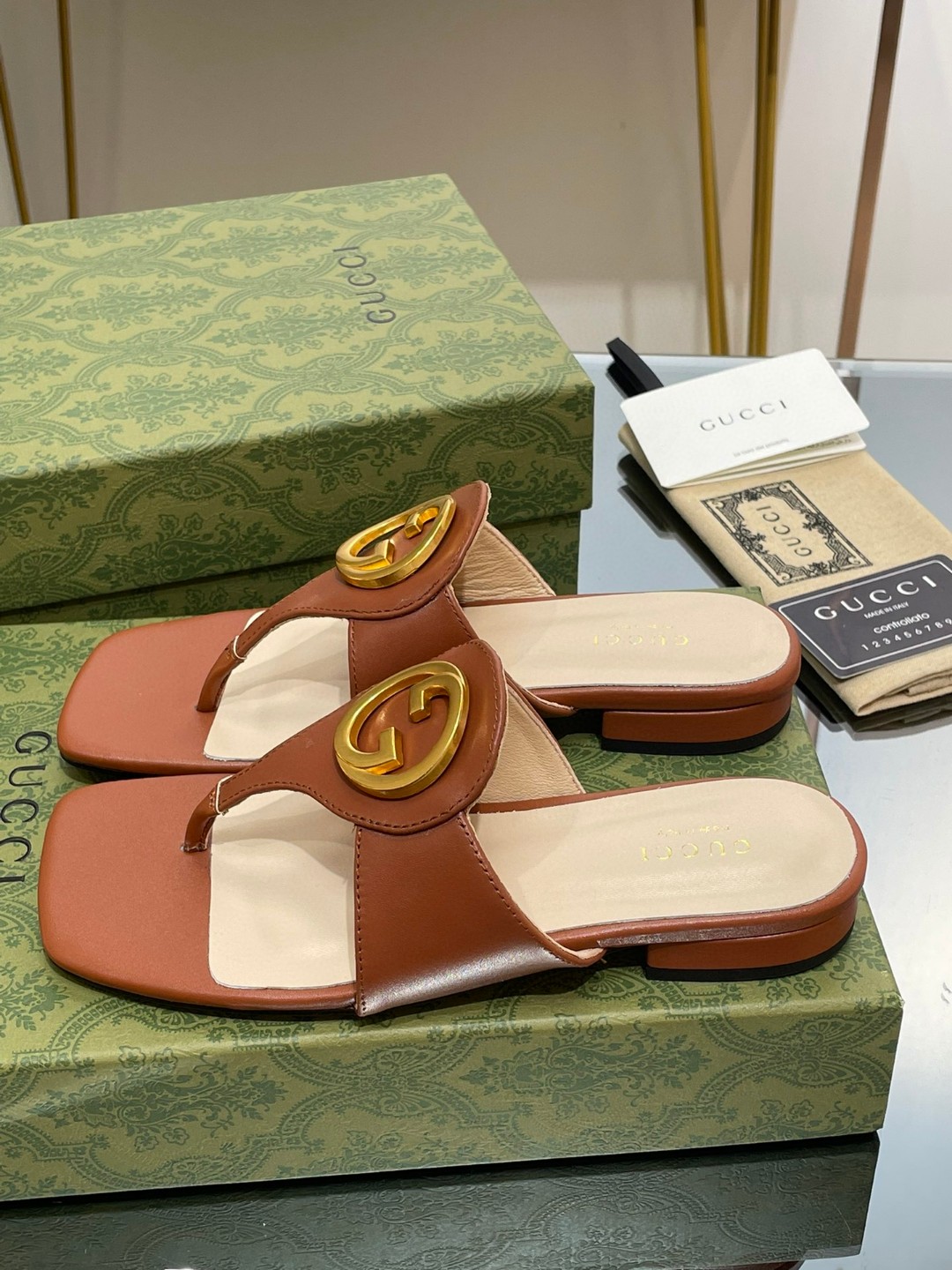 Gvc*1 Blondie Thong Sandal Brown For Women 