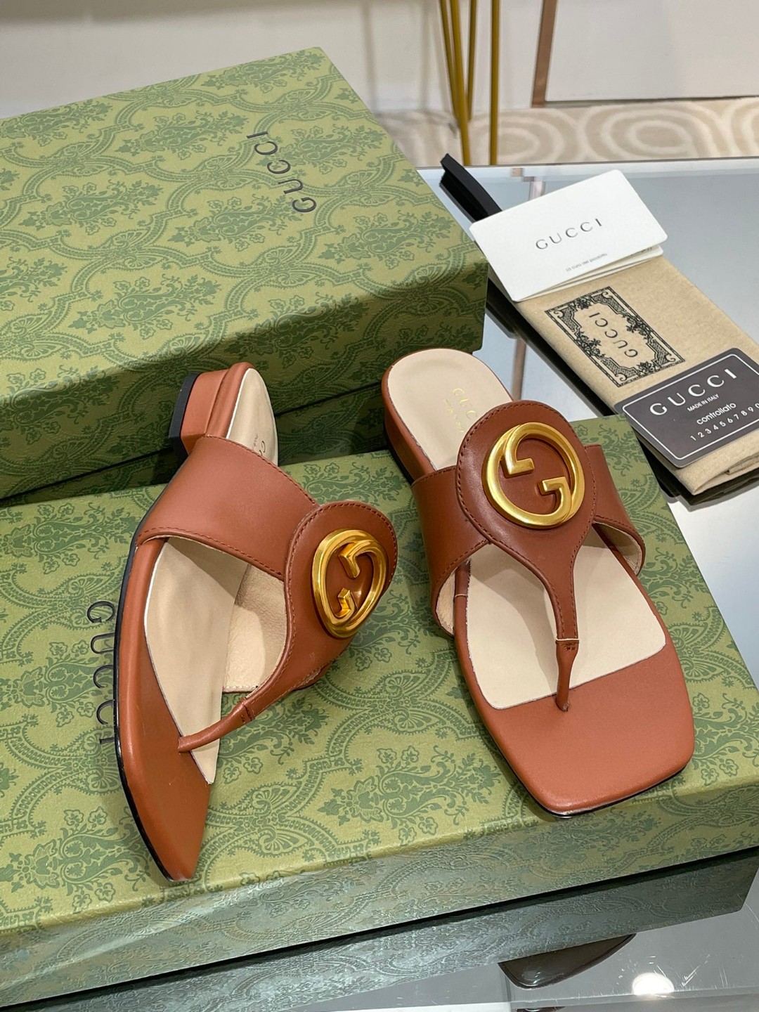 Gvc*1 Blondie Thong Sandal Brown For Women 