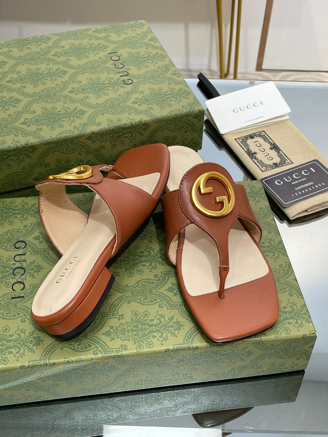 Gvc*1 Blondie Thong Sandal Brown For Women 