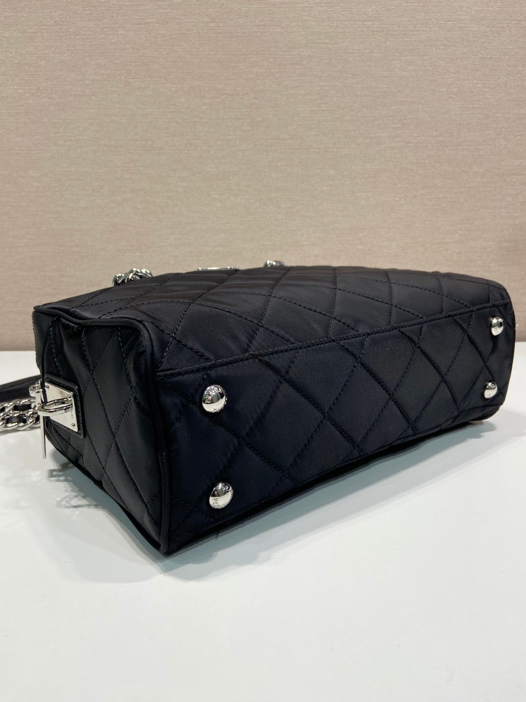 Pra*a Chain 2way Bag Black For Women 11.8 in / 30 cm