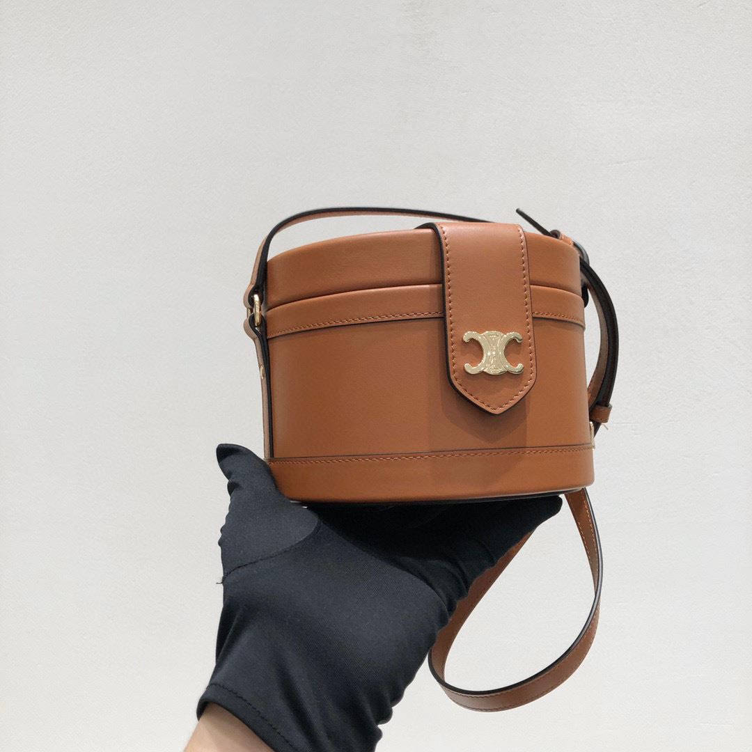 Ce1i*e Shocket Bag Brown For Women 6.7in/17cm