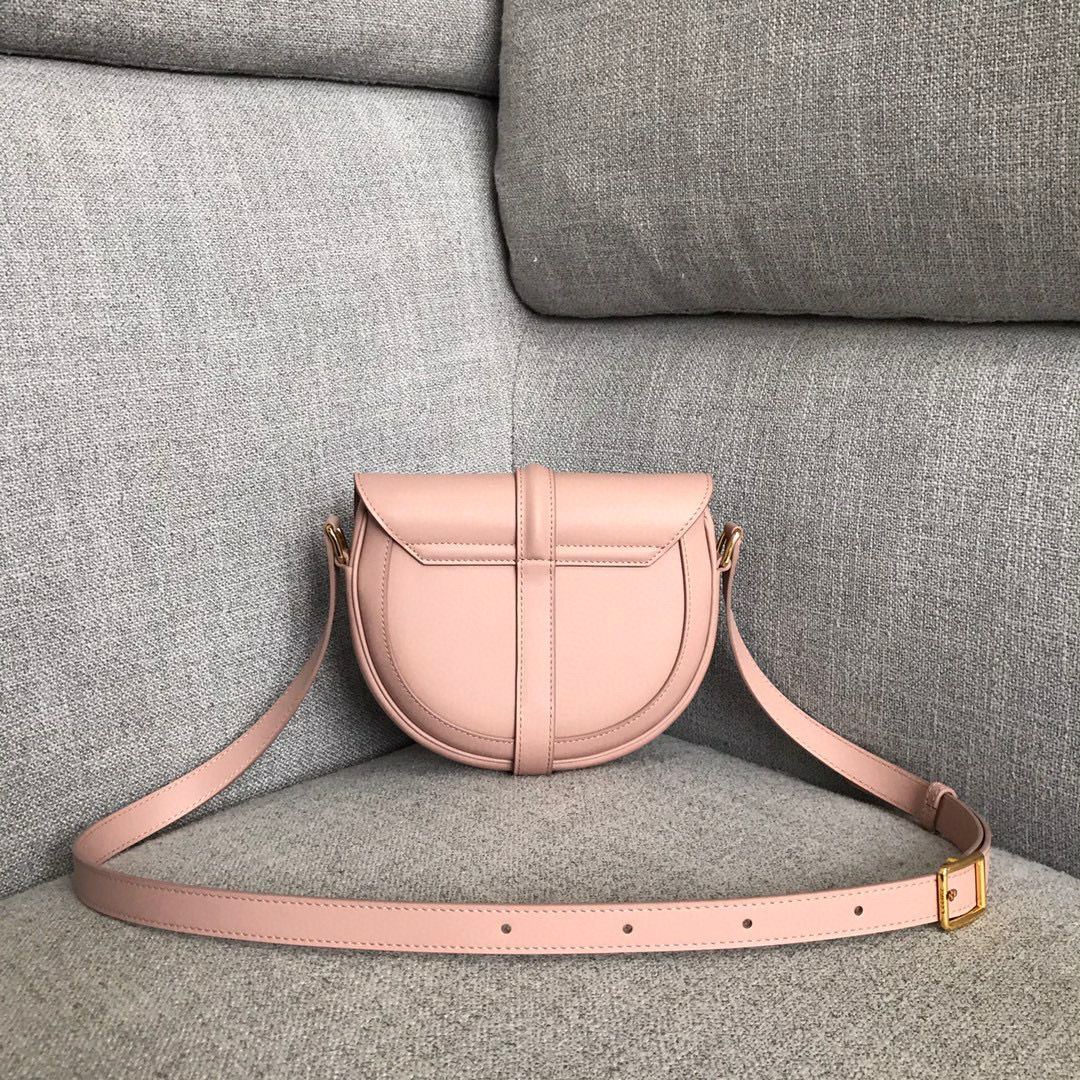 Ce1i*e Small Besace 16 Bag In Satinated Black/White/Light Pink For Women 7in/19cm 188013BEY.38NO