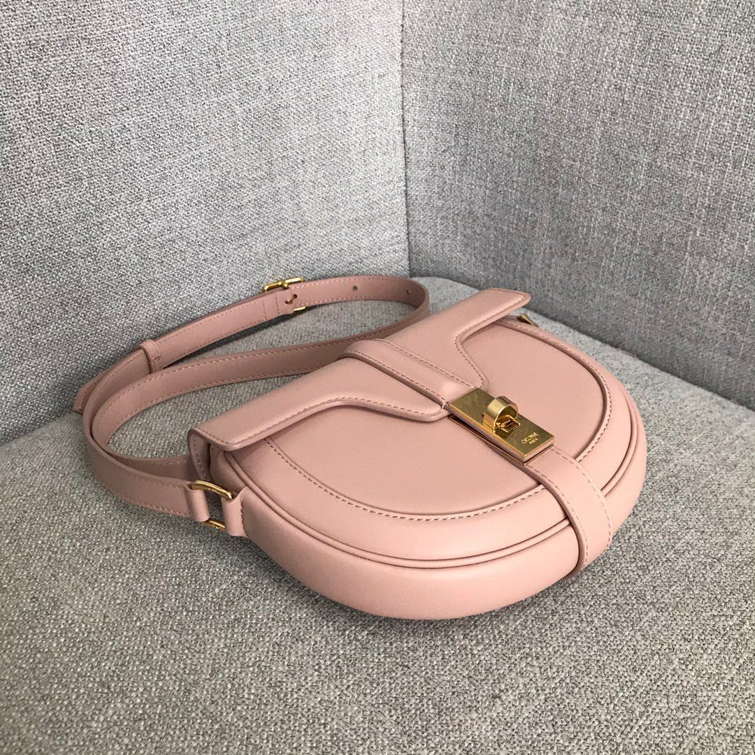 Ce1i*e Small Besace 16 Bag In Satinated Black/White/Light Pink For Women 7in/19cm 188013BEY.38NO