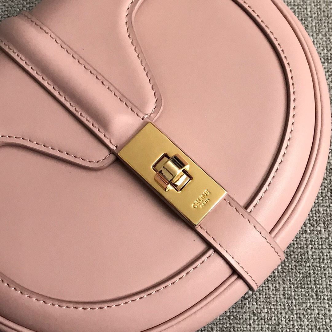 Ce1i*e Small Besace 16 Bag In Satinated Black/White/Light Pink For Women 7in/19cm 188013BEY.38NO
