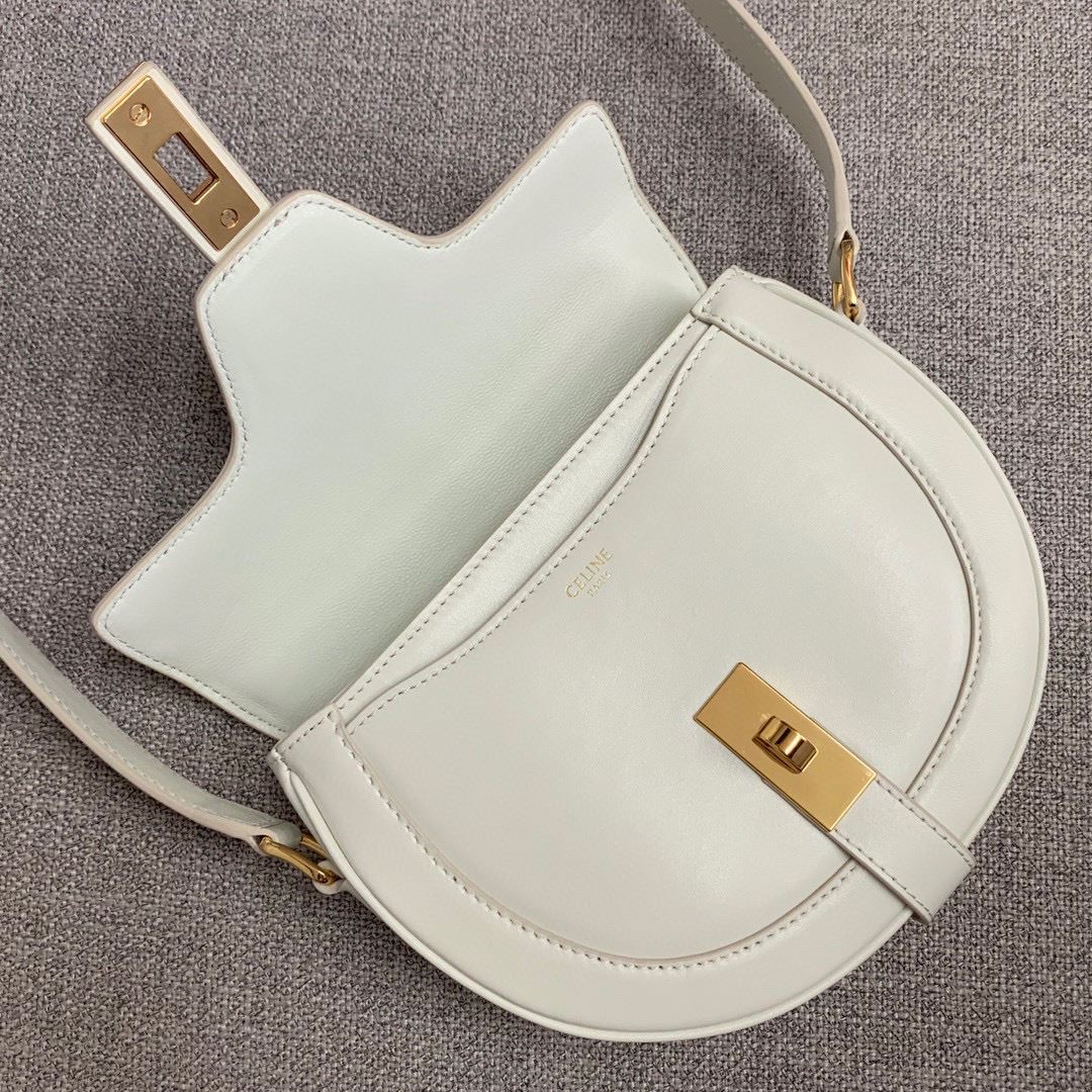 Ce1i*e Small Besace 16 Bag In Satinated Black/White/Light Pink For Women 7in/19cm 188013BEY.38NO
