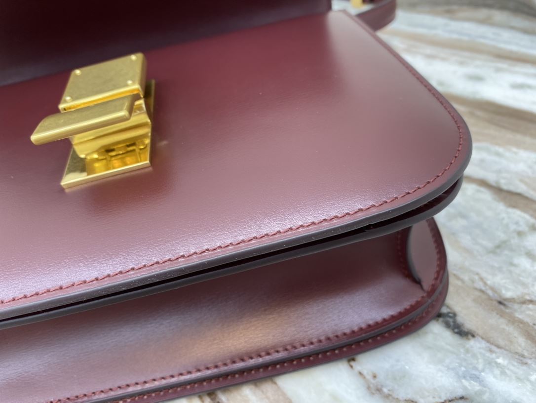 Ce1i*e Teen Classic Bag In Box Black/Brown/Red/Burgundy/Green/Dark Red For Women 7in/18.5cm 192523DLS.38NO