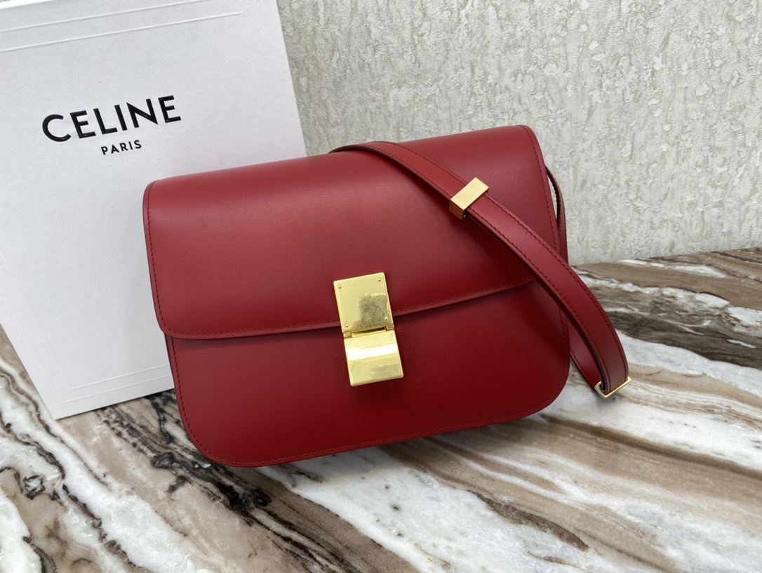 Ce1i*e Teen Classic Bag In Box Black/Brown/Red/Burgundy/Green/Dark Red For Women 7in/18.5cm 192523DLS.38NO