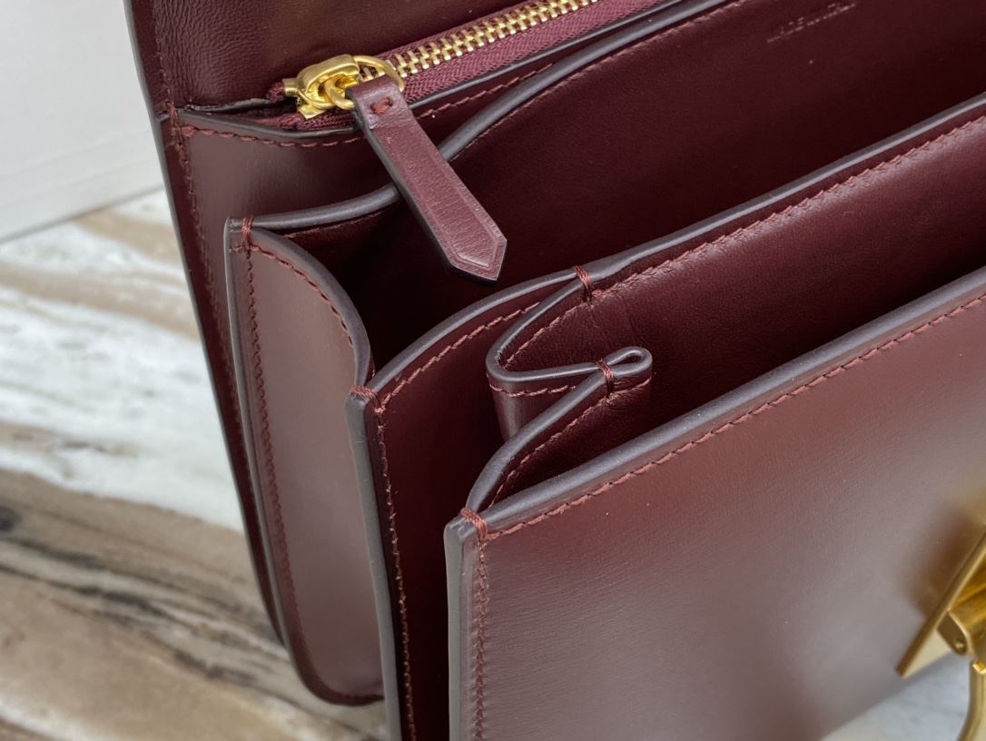 Ce1i*e Teen Classic Bag In Box Black/Brown/Red/Burgundy/Green/Dark Red For Women 7in/18.5cm 192523DLS.38NO