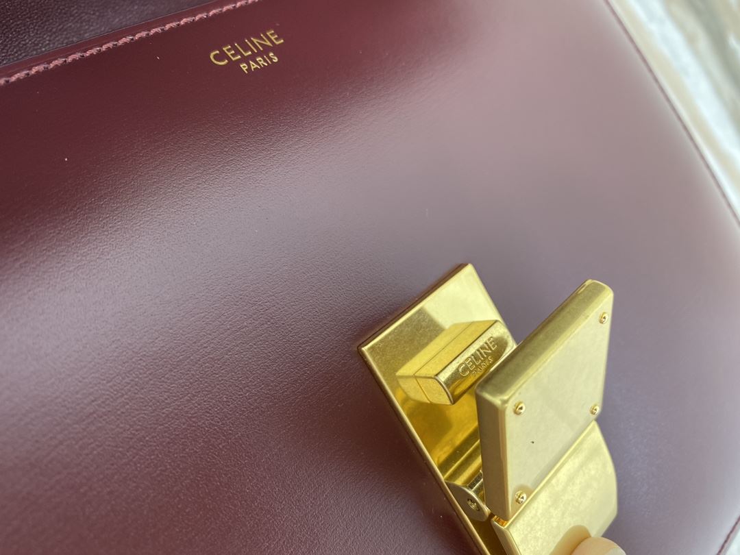 Ce1i*e Teen Classic Bag In Box Black/Brown/Red/Burgundy/Green/Dark Red For Women 7in/18.5cm 192523DLS.38NO
