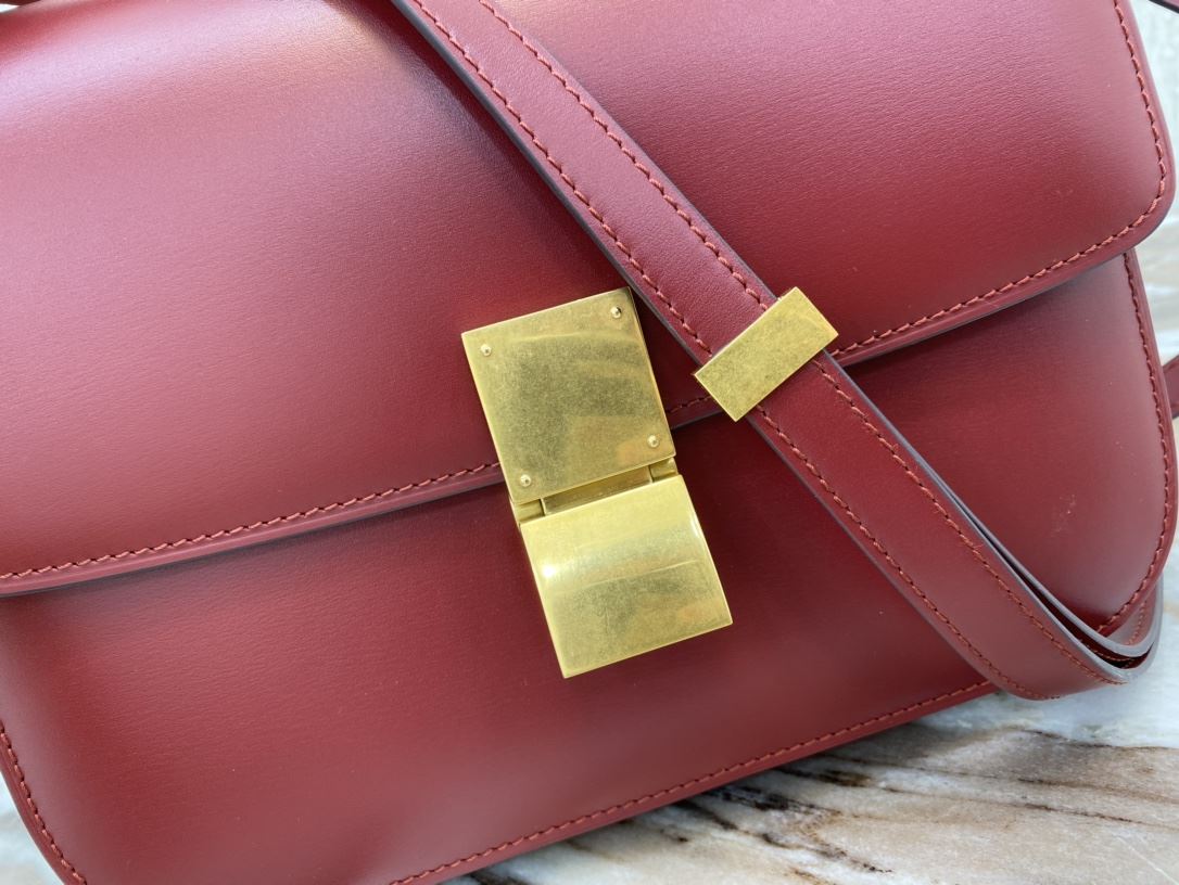 Ce1i*e Teen Classic Bag In Box Black/Brown/Red/Burgundy/Green/Dark Red For Women 7in/18.5cm 192523DLS.38NO