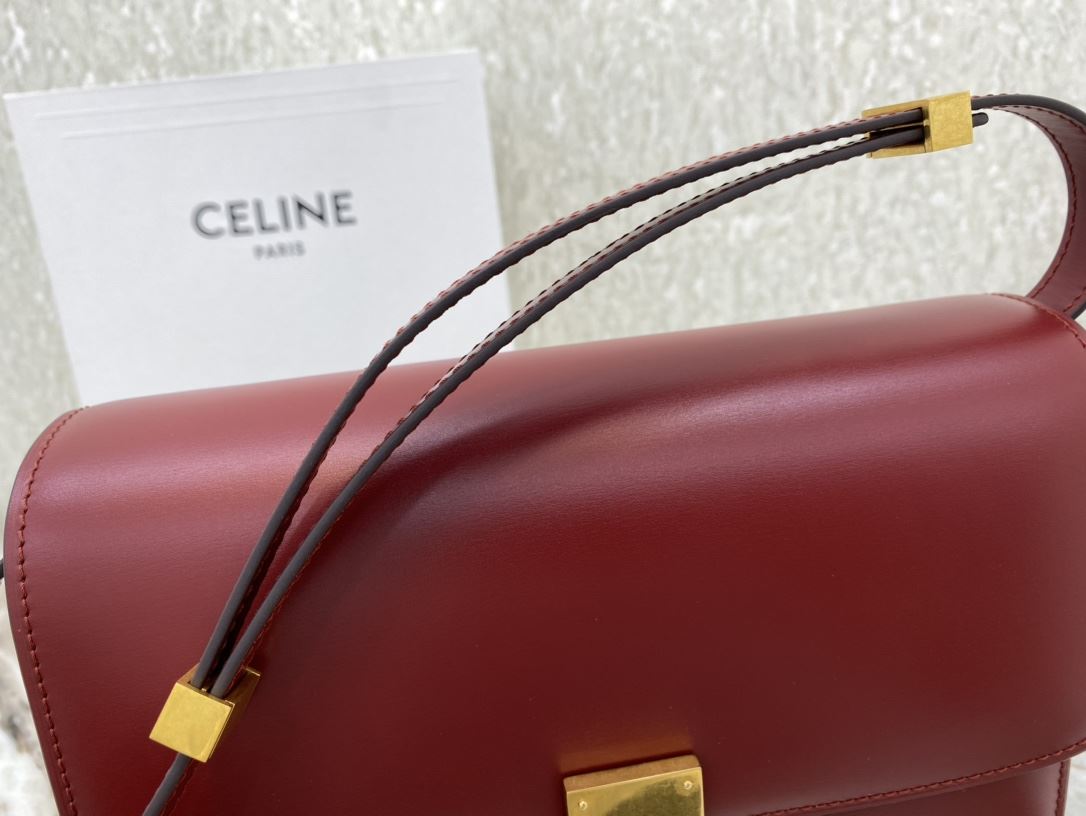 Ce1i*e Teen Classic Bag In Box Black/Brown/Red/Burgundy/Green/Dark Red For Women 7in/18.5cm 192523DLS.38NO