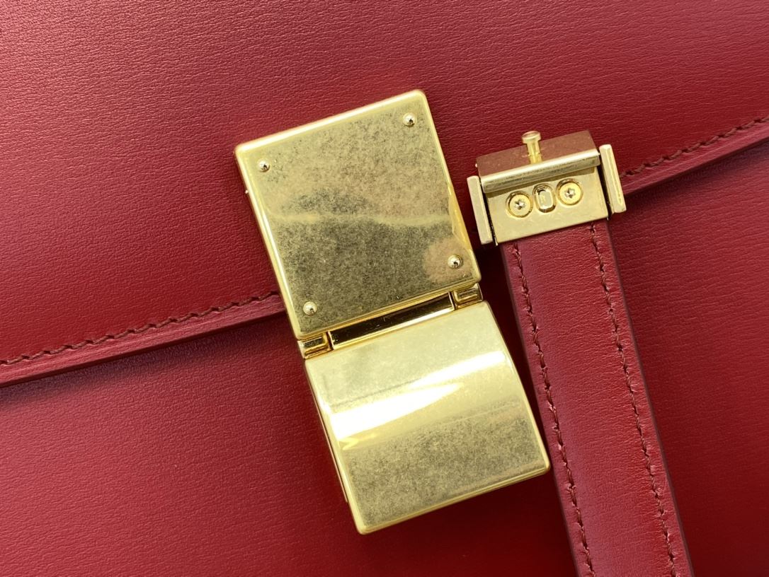 Ce1i*e Teen Classic Bag In Box Black/Brown/Red/Burgundy/Green/Dark Red For Women 7in/18.5cm 192523DLS.38NO